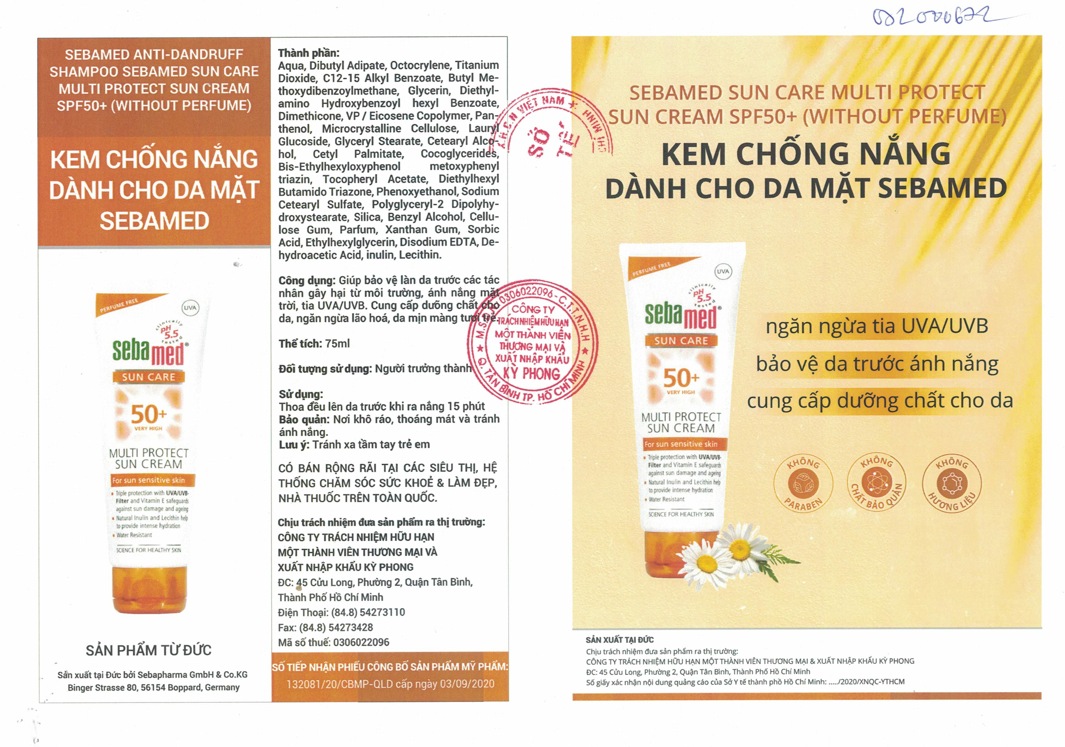Kem chống nắng dành cho da mặt sebamed (10ml) - 3 - sebamed SSP01A Kem chong nang Sebamed 2 - 3