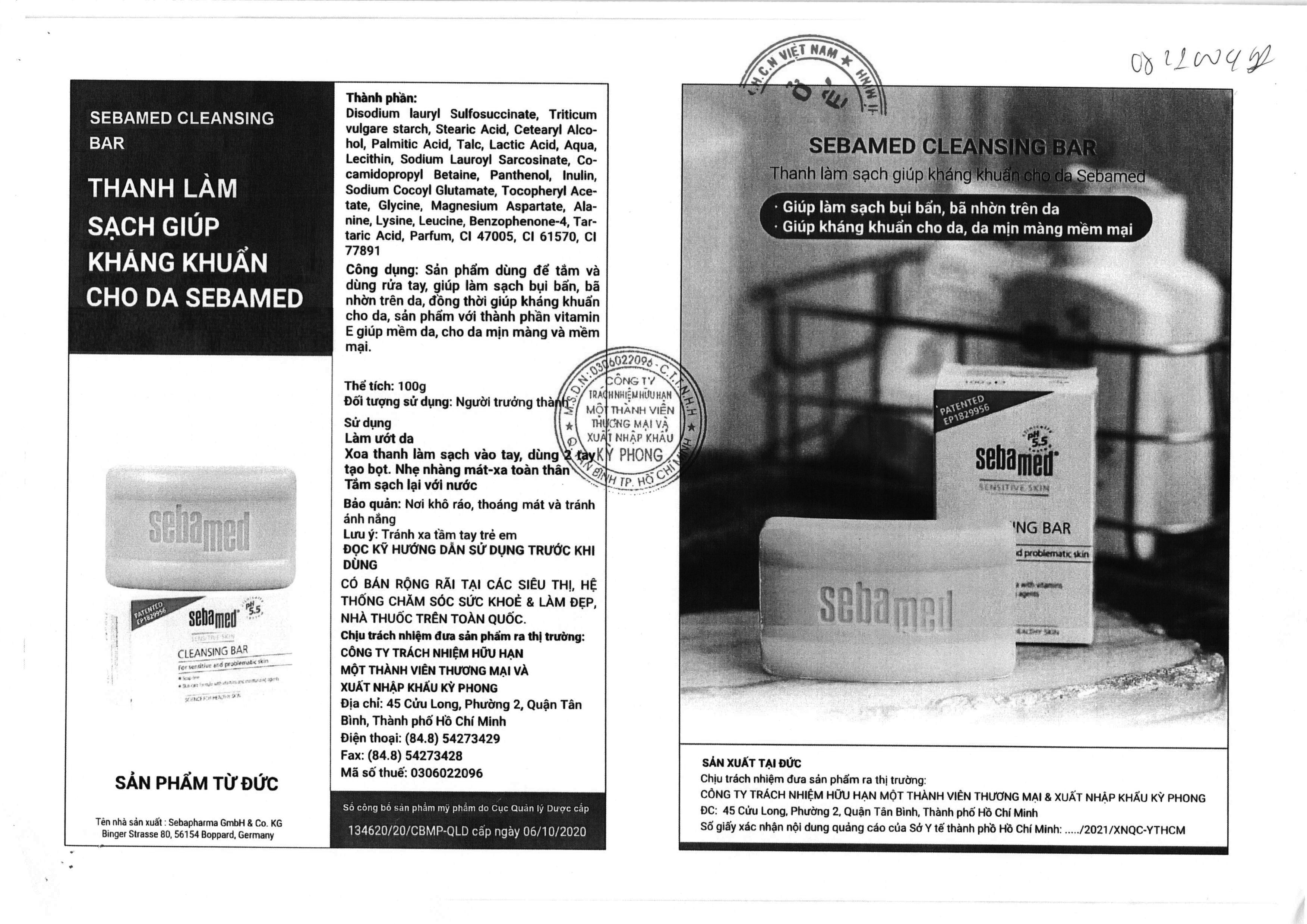 Thanh làm sạch giúp kháng khuẩn cho da sebamed (100g) - 24 - sebamed 3.SSS05 GPQC Sebamed Cleasing Bar 2 - 11