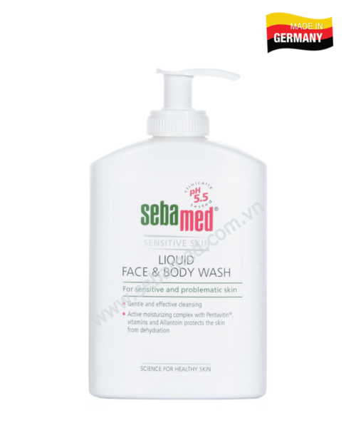 Sữa rửa mặt & tắm toàn thân Sebamed (1000ml)