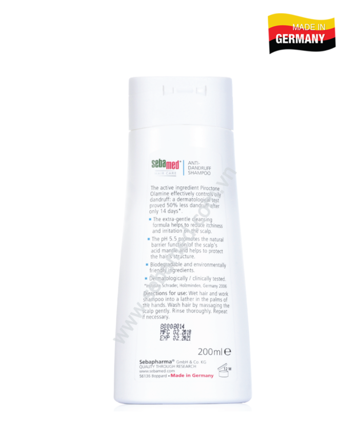Dầu gội ngăn ngừa gàu Sebamed (200ml) - Ảnh 3