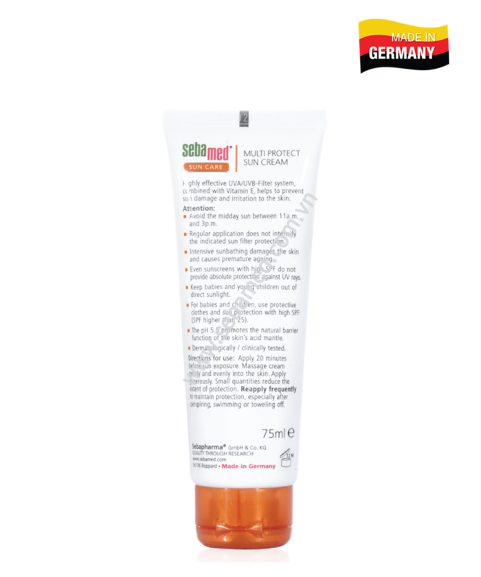 Kem chống nắng dành cho da mặt Sebamed  (75ml) - Ảnh 3