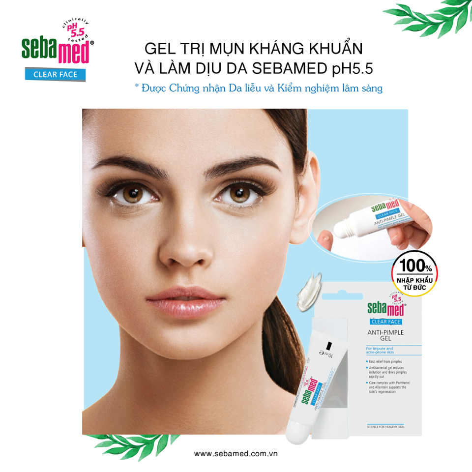 Bộ sản phẩm trị mụn giá rẻ mà hiệu quả khó có thể bỏ qua - 3 - sebamed Gel trị mụn kháng khuẩn Sebamed pH5.5 nhập khẩu 100% từ Đức – www.sebamed.com.vn