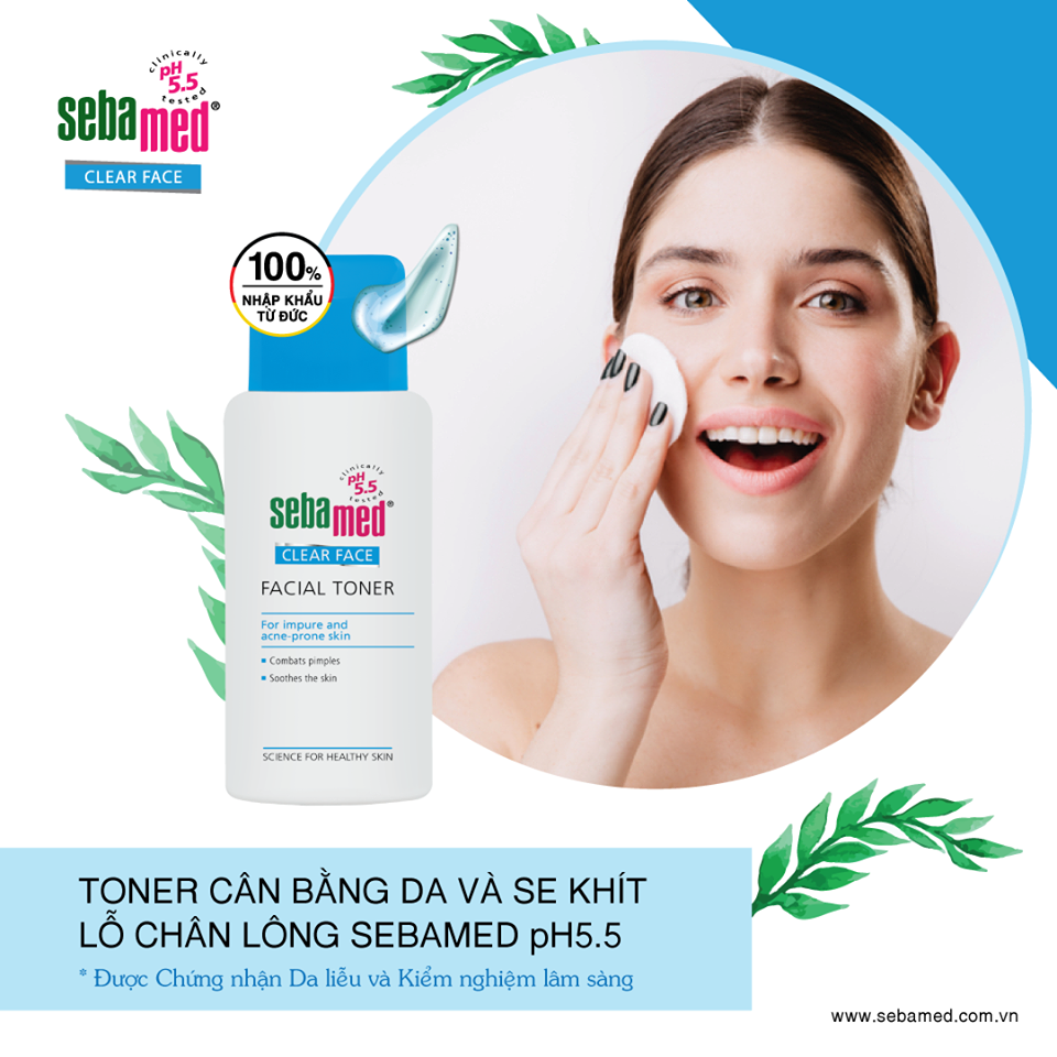 5 bước trị mụn hiệu quả từ công thức ph5. 5 - 2 - sebamed Nước hoa hồng cân bằng Sebamed pH5.5 – www.sebamed.com.vn