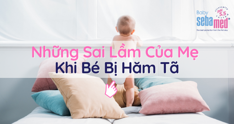 6 sai lầm của mẹ khi bé bị hăm tã cần tránh - sebamed Những sai lầm của mẹ khi bé bị hăm tã