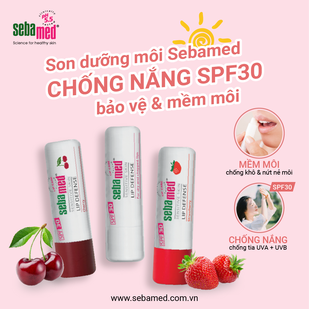 Son dưỡng môi chống nắng spf30 - 6 - sebamed Son dưỡng môi Sebamed SPF30 không màu