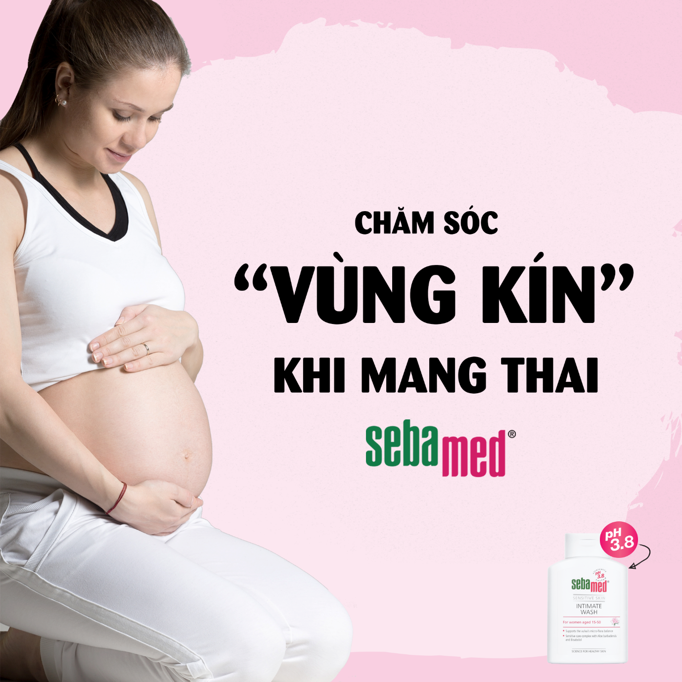 Dung dịch vệ sinh an toàn cho phụ nữ mang thai - sebamed Dung dịch vệ sinh phụ nữ Sebamed pH3.8
