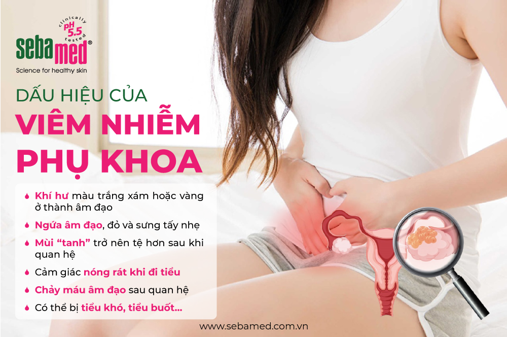 Dung dịch vệ sinh vùng kín ph 3. 8 - sebamed Dấu hiệu của viêm nhiễm phụ khoa