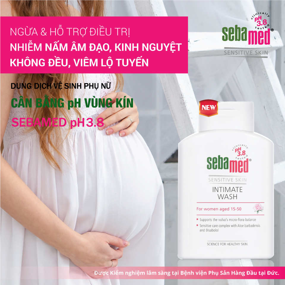 Dung dịch vệ sinh an toàn cho phụ nữ mang thai - 1 - sebamed Dung dịch vệ sinh phụ nữ Sebamed pH3.8