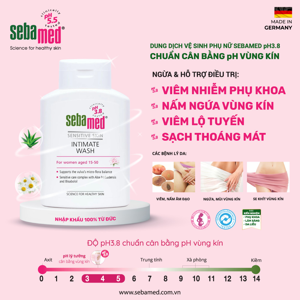 6 bí quyết giúp chị em cân bằng ph vùng kín tự nhiên - 2 - sebamed Dung dịch vệ sinh phụ nữ Sebamed pH3.8