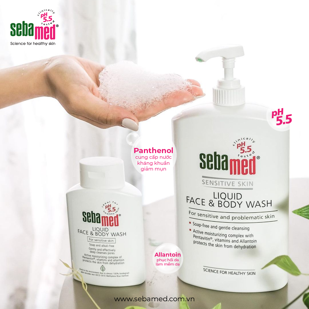 4 cách làm dịu da bị corticoid tại nhà - 9 - sebamed Sữa rửa mặt và tắm toàn thân Sebamed pH5.5