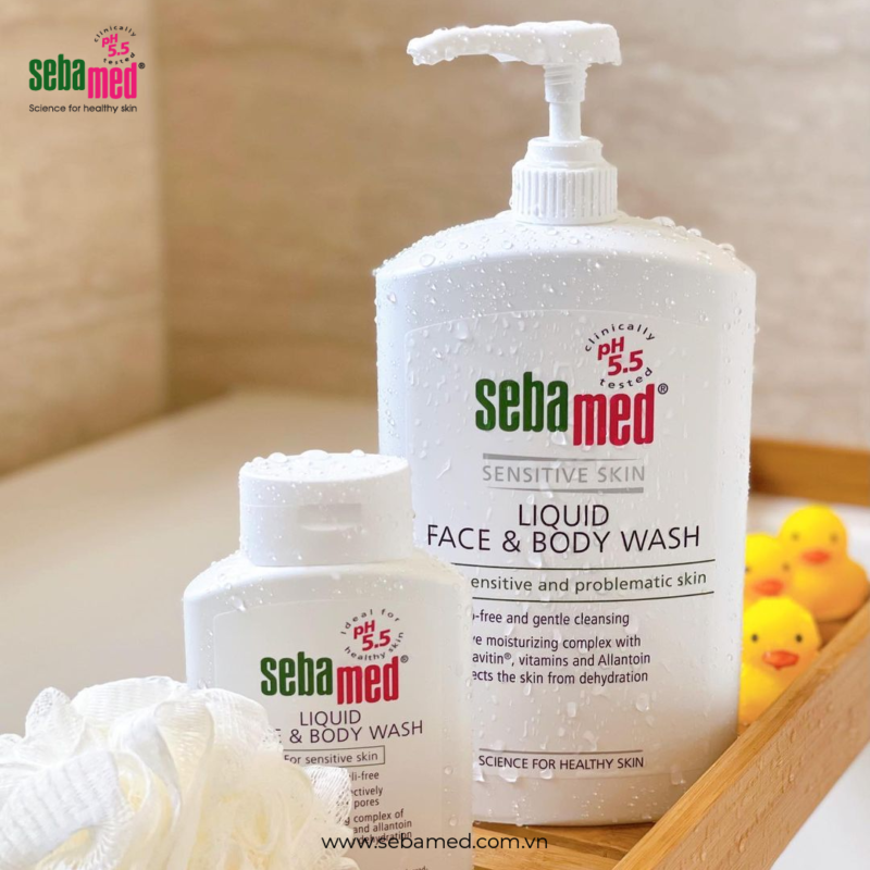 Sữa rửa mặt và tắm toàn thân Sebamed pH5.5