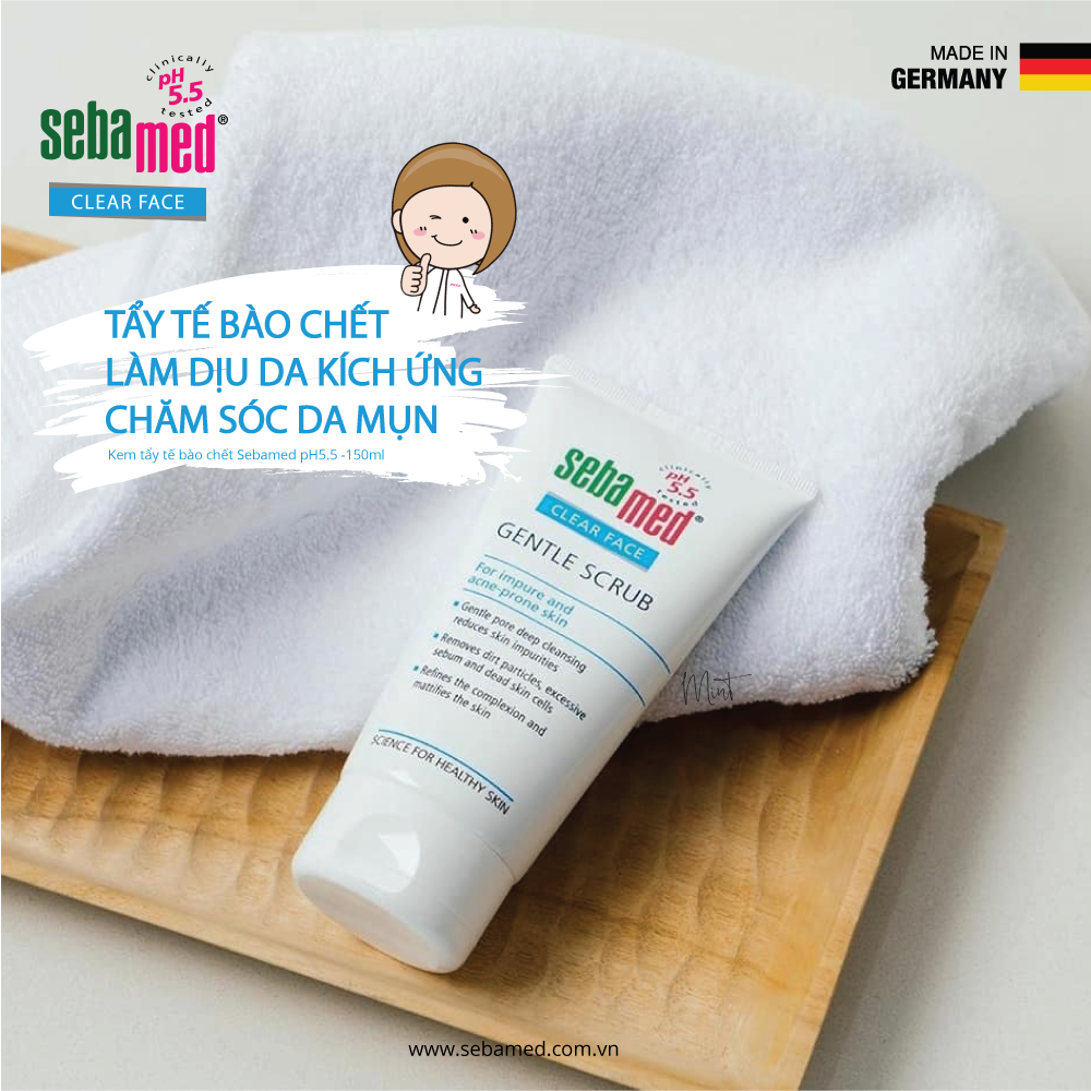 Review kem tẩy tế bào chết kháng khuẩn và trị mụn sebamed ph 5. 5 - 1 - sebamed Kem tẩy tế bào chết Sebamed – www.sebamed.com.vn