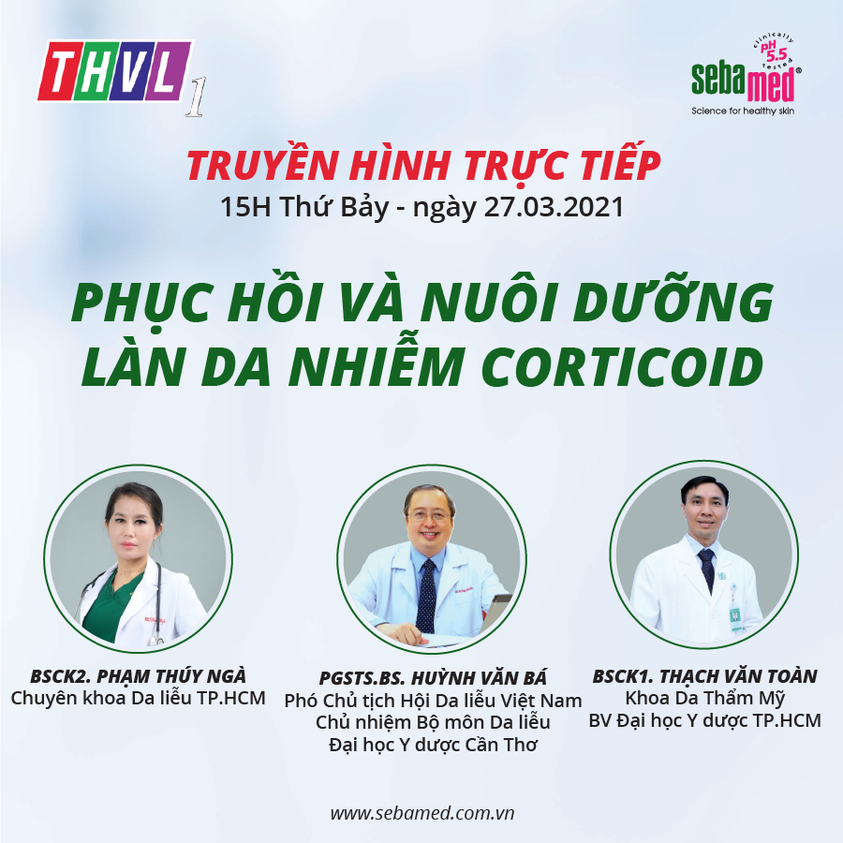 Phục hồi và nuôi dưỡng làn da nhiễm Corticoid