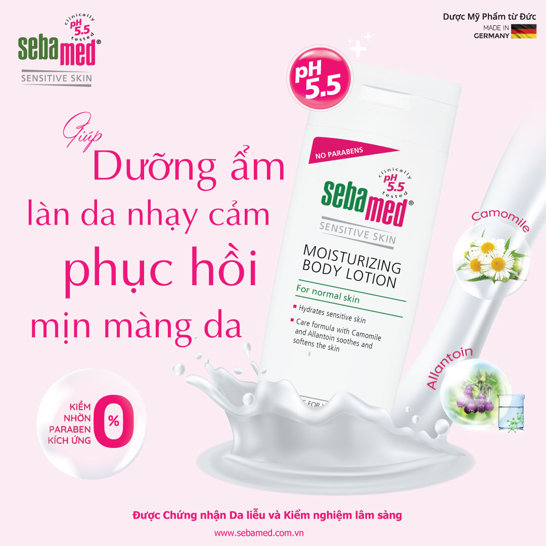 Cách giảm ngứa bệnh chàm da chuẩn khoa học - 2 - sebamed Sữa dưỡng thể cho da nhạy cảm Sebamed pH5.5