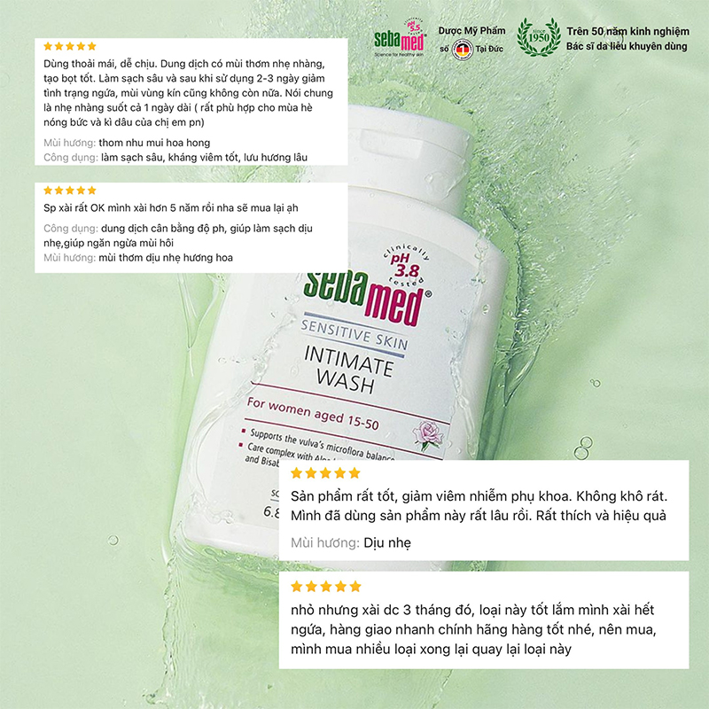 Tổng hợp review cảm nhận khách hàng đã sử dụng dung dịch vệ sinh pH 3.8.